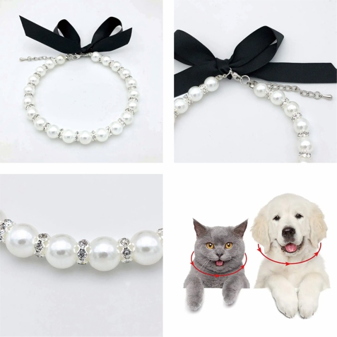 Diamond Dog Pearls Necklace