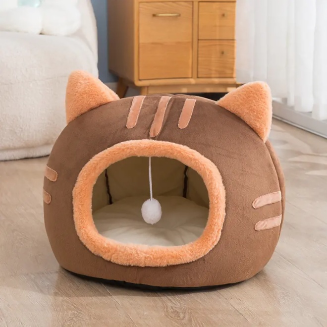 Semi-Enclosed cat bed