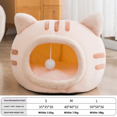 Semi-Enclosed cat bed